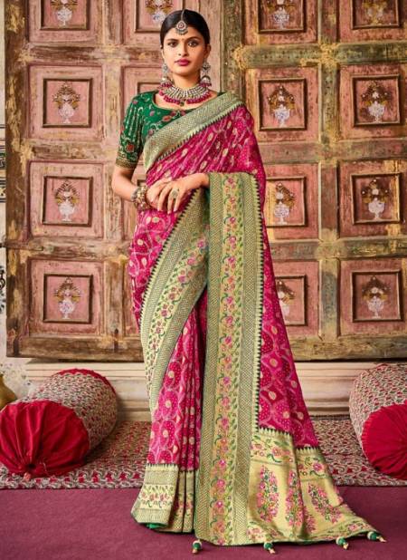 Dark Pink Colour M.N Rangrez New Latest Designer Festive Wear Silk Saree Collection 6408
